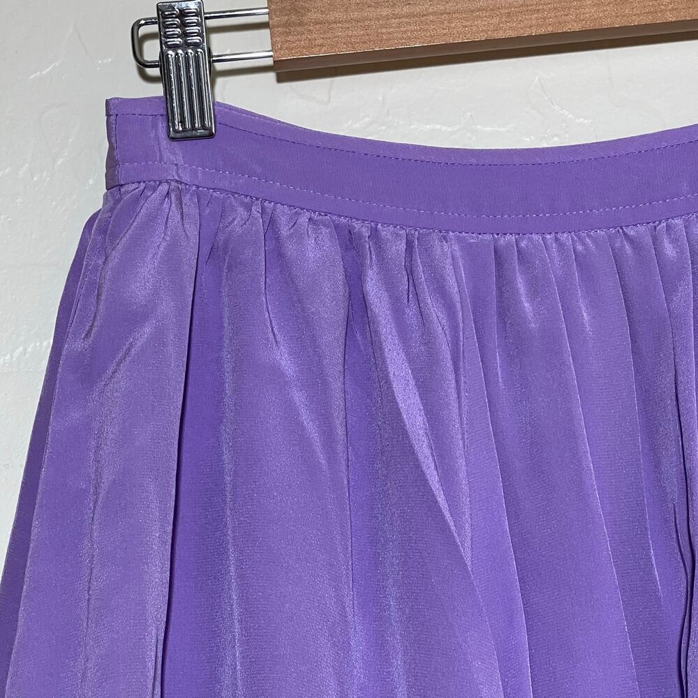 Ulla Johnson Simone Bubbled Tiered Silk Midi Skirt Foxglove Womens Size 4 - Picture 5 of 10